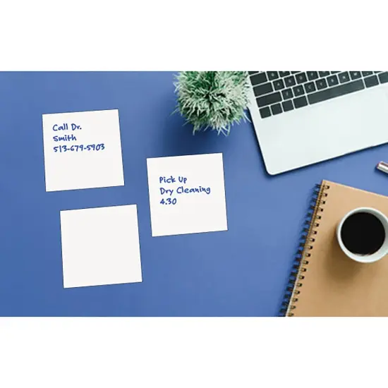 Dry Erase Stickables with Dry Erase Marker, White, 3" x 3", 12 Per Pack, 2 Packs {3}