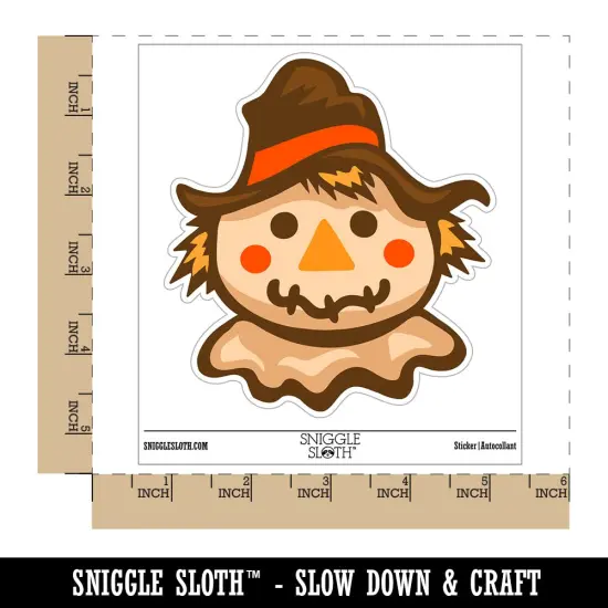 Scarecrow Head Fall Autumn Waterproof Vinyl Phone Tablet Laptop Water Bottle Sticker Set - 5 Pack {1}