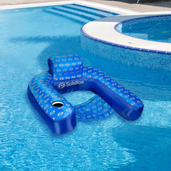 Pool Central Inflatable Swimming Pool Lounger Hammock Chair - 39" - Blue {3}