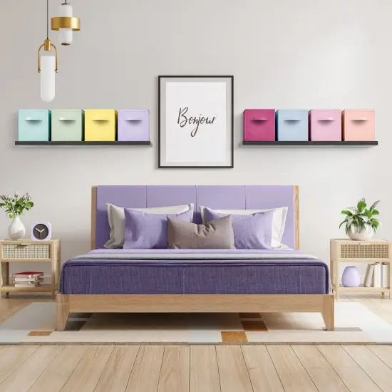 Sorbus 8 Pack 13 Inch Foldable Storage Cubes with Handles- for Organizing Home, Shelves, Nursery, Playroom, Closet and More Light Pastel {2}