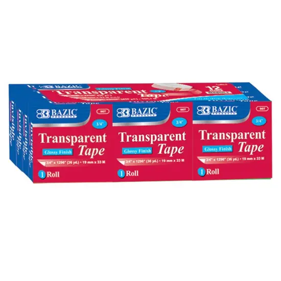 Tape Refill, Transparent Tape, 3/4" x 1296", 12 Per Pack, 2 Packs {1}