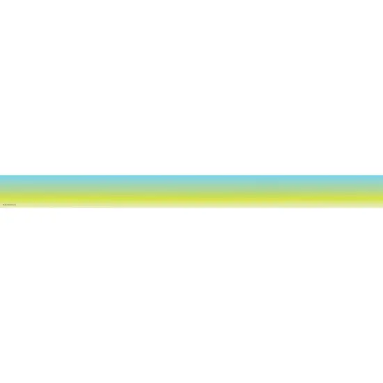 Aqua and Lime Color Wash Straight Border Trim, 35 Feet Per Pack, 6 Packs {3}