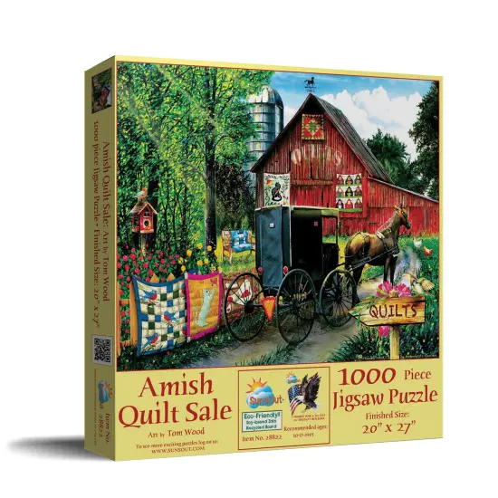 Sunsout Amish Quilt Sale 1000 pc Jigsaw Puzzle 28822 {3}