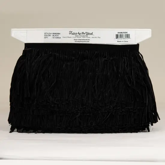 10 yards of 4" Faux Suede Fringe Trim Beige {3}