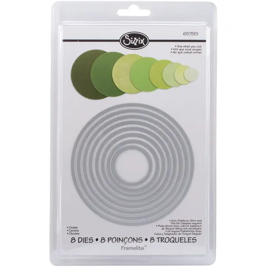 Sizzix Framelits Dies 8/Pkg-Circles {1}
