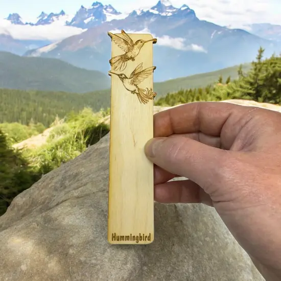 Bookmark - Hummingbird - Birch wood {4}