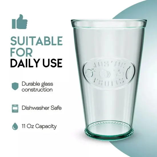 Set of (4) Jus de Fruits Drinking Glass, 11 Oz by Amici Home {3}