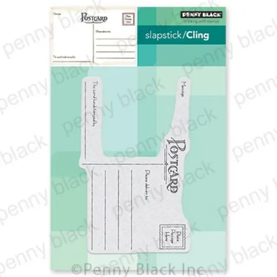 Penny Black Cling Stamps-Vintage Postcard {1}
