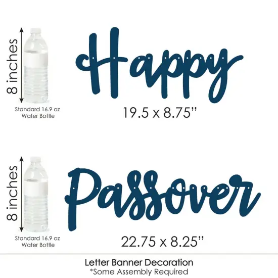 Big Dot of Happiness Happy Passover - Pesach Party Letter Banner Decoration - 36 Banner Cutouts and Happy Passover Banner Letters {7}