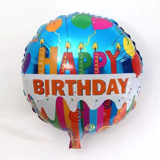 Happy Birthday Aluminum Foil Balloons Black {4}