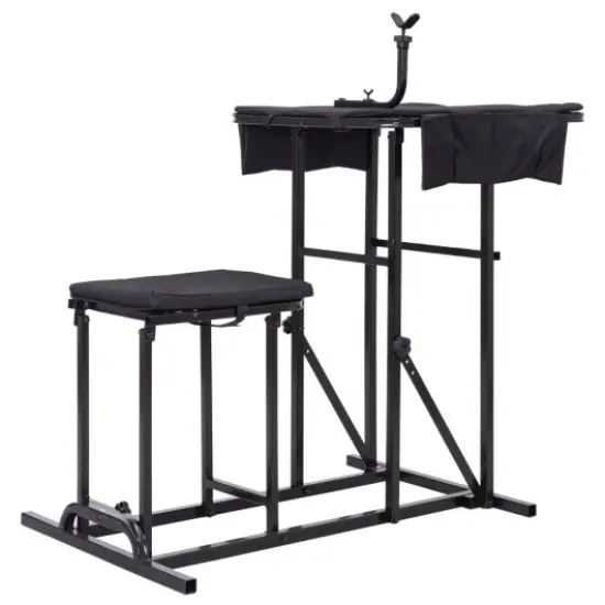 Foldable Shooting Bench with Adjustable Height Table {3}