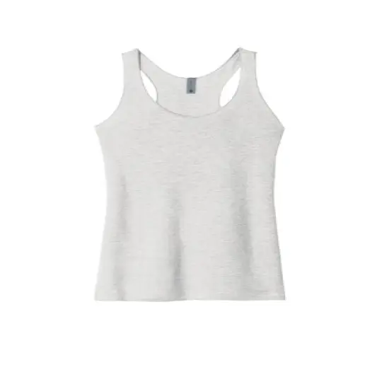 Next Level&reg; Women&rsquo;s Crew Neck Tri-Blend Racerback Tank Heather white {1}