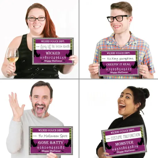 Big Dot of Happiness Happy Halloween - Witch Party Mug Shots - Photo Booth Props Kit - 20 Count {4}