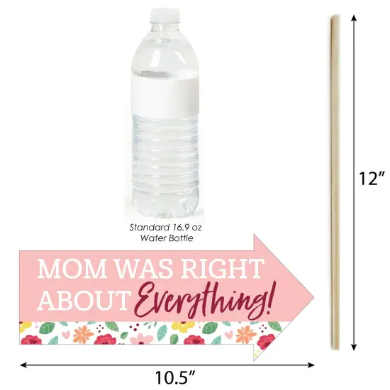 Big Dot of Happiness Funny Colorful Floral Happy Mother's Day - We Love Mom Party Photo Booth Props Kit - 10 Piece {4}