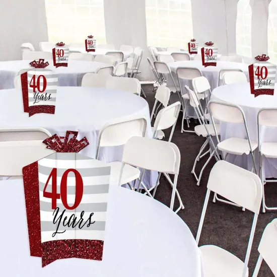 Big Dot of Happiness We Still Do - 40th Wedding Anniversary - Table Decorations - Anniversary Party Fold and Flare Centerpieces - 10 Count {6}