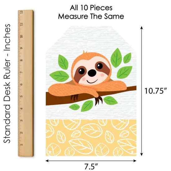 Big Dot of Happiness Let's Hang - Sloth - Hanging Vertical Paper Door Banners - Baby Shower or Birthday Party Wall Decoration Kit - Indoor Door Decor {7}