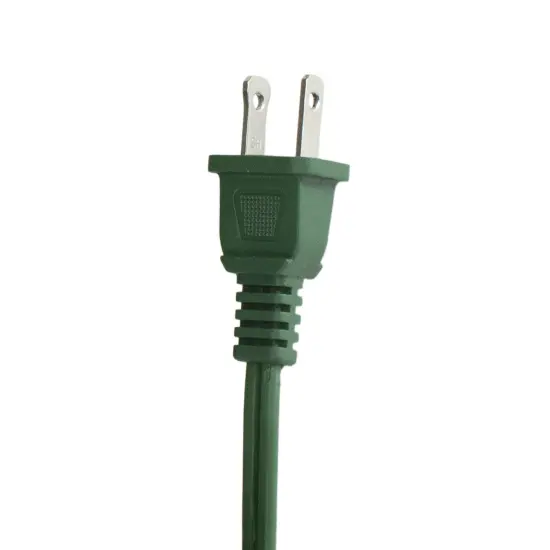 Northlight Indoor Power Extension Cord 3-Outlets with Safety Lock - 15' - Green {4}