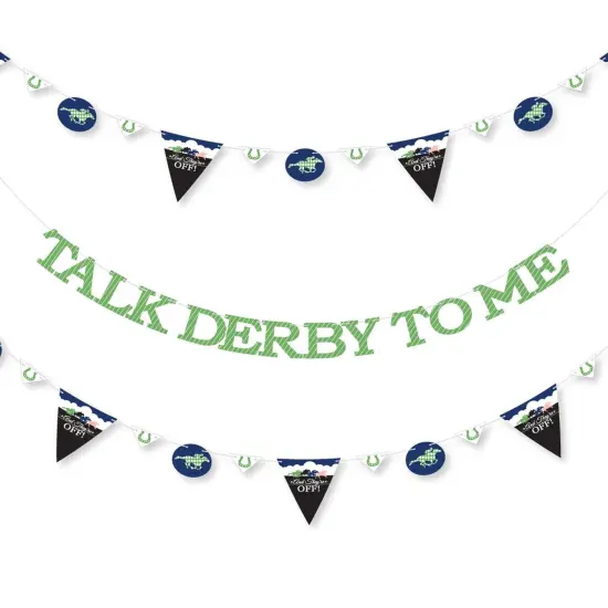 Big Dot of Happiness Kentucky Horse Derby - Horse Race Party Letter Banner Decoration - 36 Banner Cutouts and Talk Derby to Me Banner Letters {1}