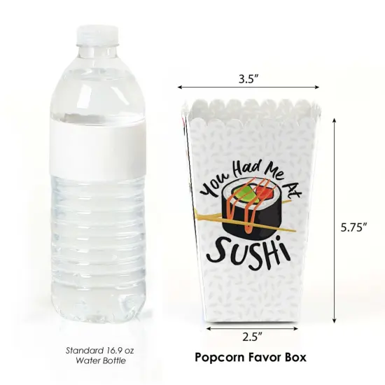 Big Dot of Happiness Let's Roll - Sushi - Japanese Party Favor Popcorn Treat Boxes - Set of 12 {3}