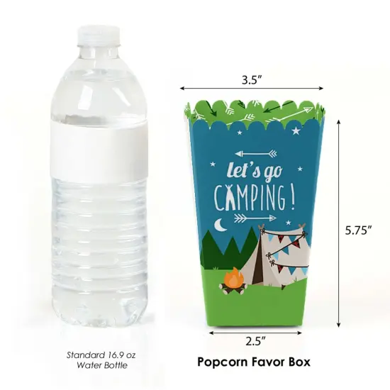 Big Dot of Happiness Happy Camper - Camping Baby Shower or Birthday Party Favor Popcorn Treat Boxes - Set of 12 {3}