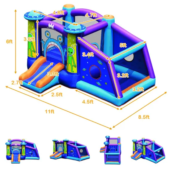 Castle Jumping Bouncer With Water Slide And 550w Blower {5}