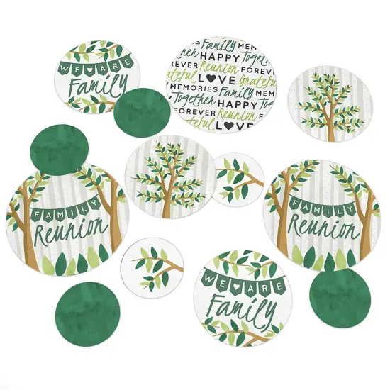 Big Dot of Happiness Family Tree Reunion - Family Gathering Party Giant Circle Confetti - Party Decorations - Large Confetti 27 Count {1}