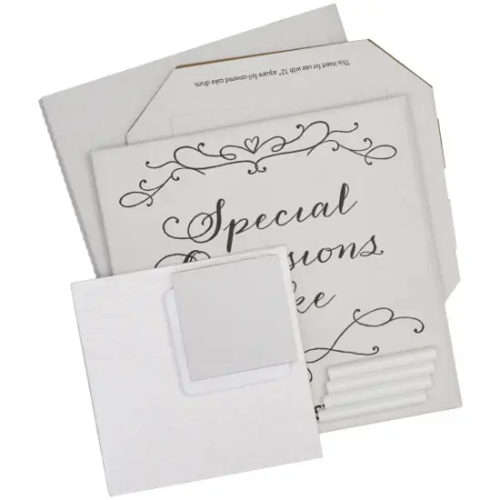 Stacked 2-Tier Square 6" & 10" Cake Structure Set {1}