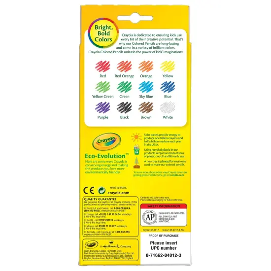 Crayola Colored Pencils-12/Pkg Long {4}