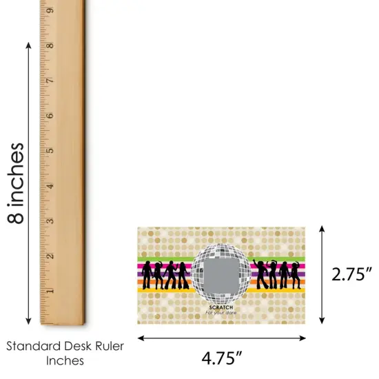 Big Dot of Happiness 70's Disco - 1970's Disco Fever Party Game Scratch Off Dare Cards - 22 Count {7}