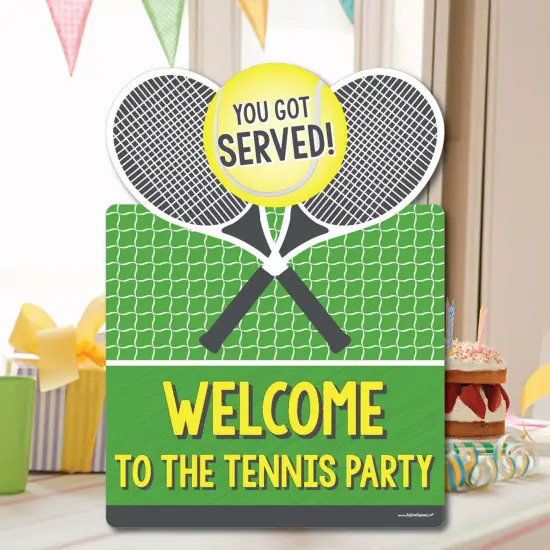 Big Dot of Happiness You Got Served - Tennis - Party Decorations - Baby Shower Tennis Ball Birthday Party Welcome Yard Sign {7}