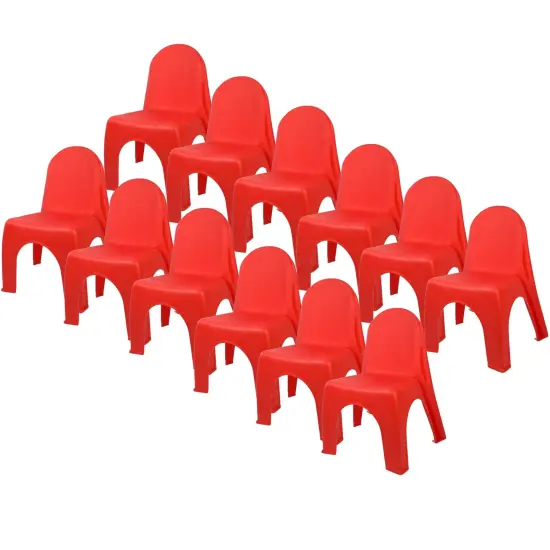 12ct Kids Stacking Chairs Red {1}