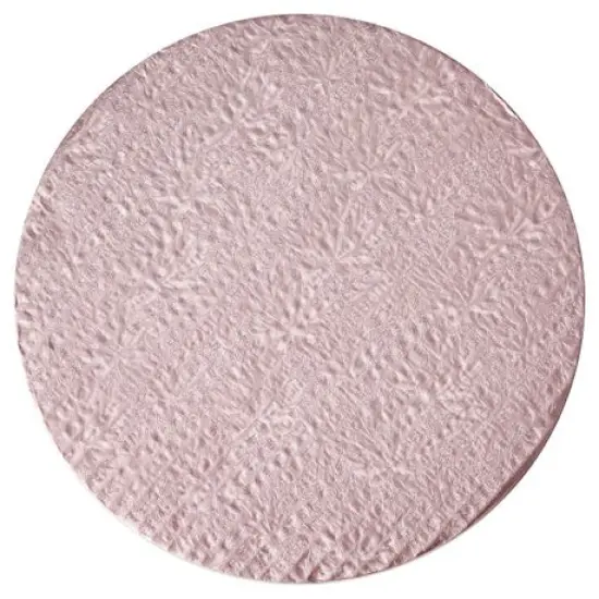 10" Round pink Foil Cake Board Drum {1}