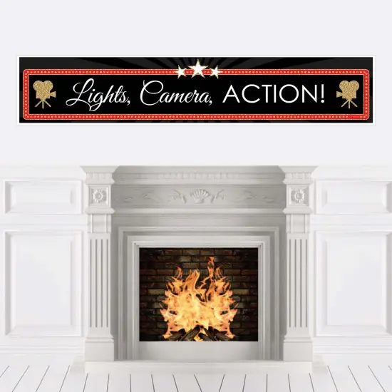 Big Dot of Happiness Red Carpet - Movie Night Party Decorations Party Banner {1}