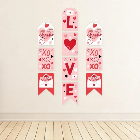 Big Dot of Happiness Happy Valentine's Day - Hanging Vertical Paper Door Banners - Valentine Hearts Party Wall Decoration Kit - Indoor Door Decor {4}