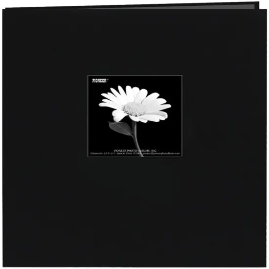 Pioneer Fabric Frame Post Bound Album 8.5"X11"-Black {1}