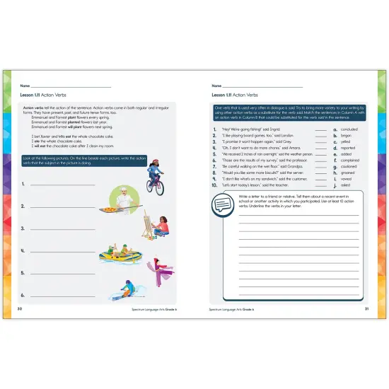 Spectrum Gr6 Language Arts Workbook {4}