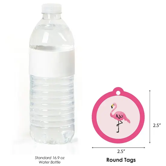 Big Dot of Happiness Pink Flamingo - Tropical Summer Favor Gift Tags (Set of 20) {4}
