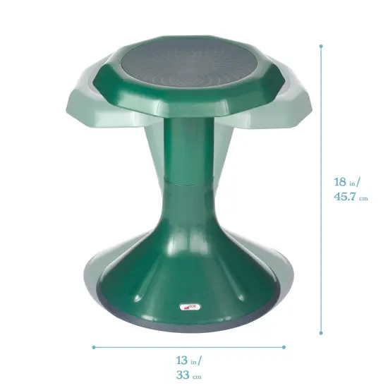 ACE Active Core Engagement Wobble Stool, Portable Flexible Seating, 18in Seat Height Green {2}