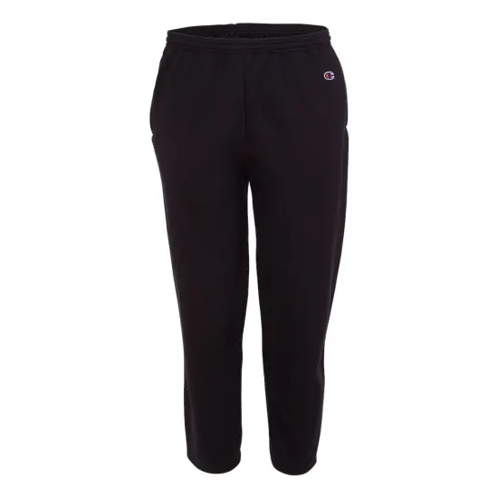 Champion&reg; Powerblend Open-Bottom Sweatpants with Pockets Black {4}