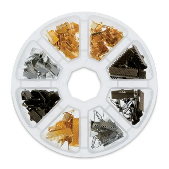 John Bead 8-Slot Clamp Ends Jewelry Findings Kit Assortment, 138pcs {1}