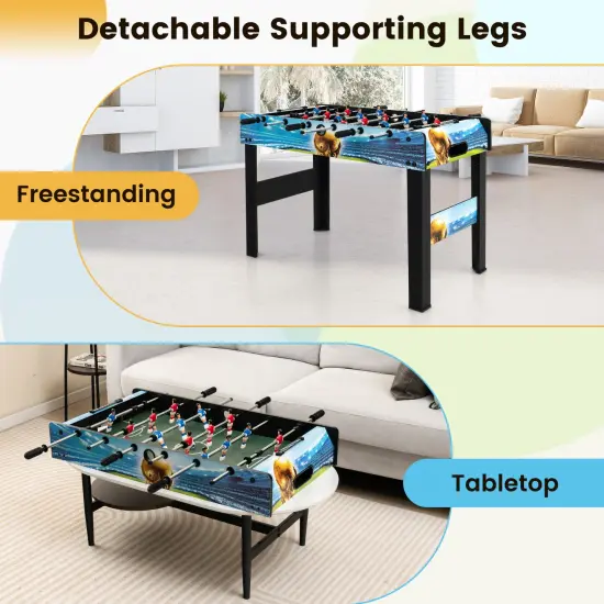 37 Inch Mini Foosball Table With Score Keeper And Removable Legs {6}