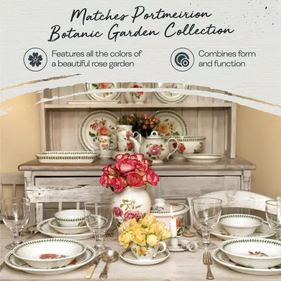 Portmeirion Botanic Roses Set of 4 Fruit Salad Bowl with Assorted Rose Motif {5}