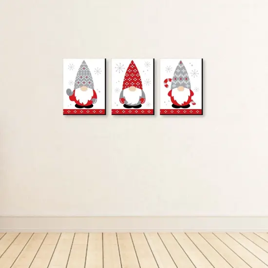 Big Dot of Happiness Christmas Gnomes - Holiday Wall Art Room Decor - 7.5 x 10 inches - Set of 3 Prints {4}