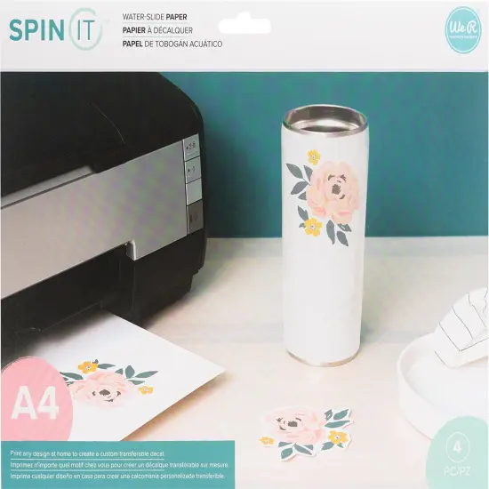 We R Spin It Water Slide Paper 4/Pkg {1}