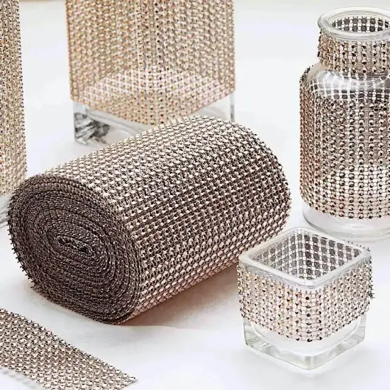 4.5" x 10 yards Antique Gold DIAMOND ROLL DIY Crafts {3}