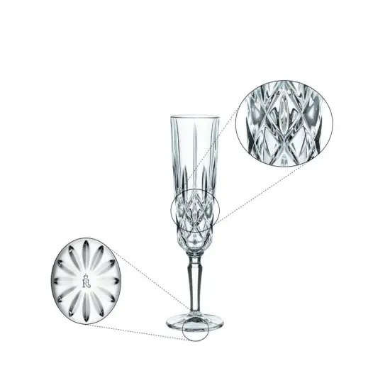 Nachtmann Noblesse Crystal Champagne Glass, 5.4 Ounces, Set of 4 {2}