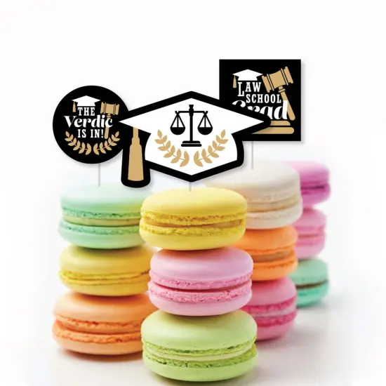 Big Dot of Happiness Law School Grad - DIY Shaped Future Lawyer Graduation Party Cut-Outs - 24 Count {4}