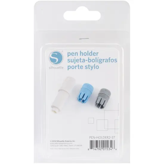 Silhouette Pen Holder W/Adapters-Small Blue, Medium White & Large Gray {1}