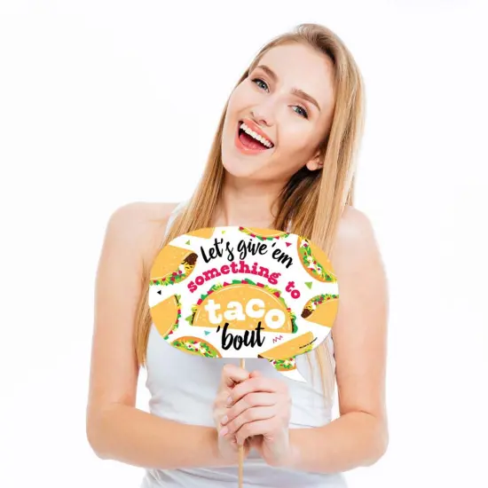 Big Dot of Happiness Funny Taco 'Bout Fun - Fiesta Photo Booth Props Kit - 10 Piece {3}