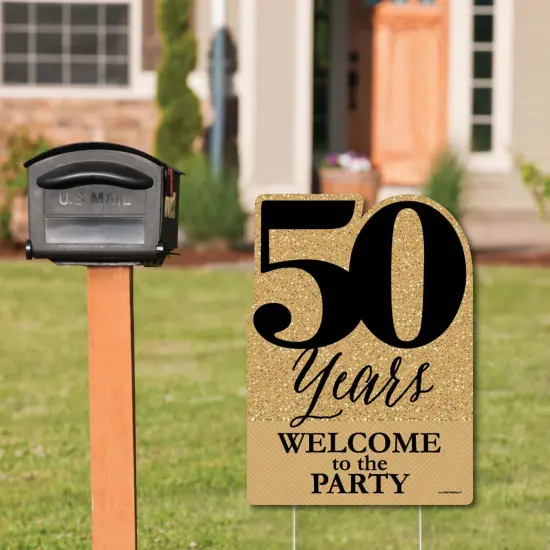 Big Dot of Happiness We Still Do - 50th Wedding Anniversary - Party Decorations - Anniversary Party Welcome Yard Sign {3}